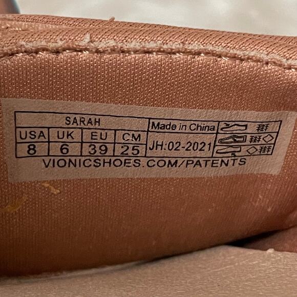 Vionic Sandals Womens Size 8 Tan Sarah Slip On Slides Flat Comfort Summer Beach - Picture 11 of 12